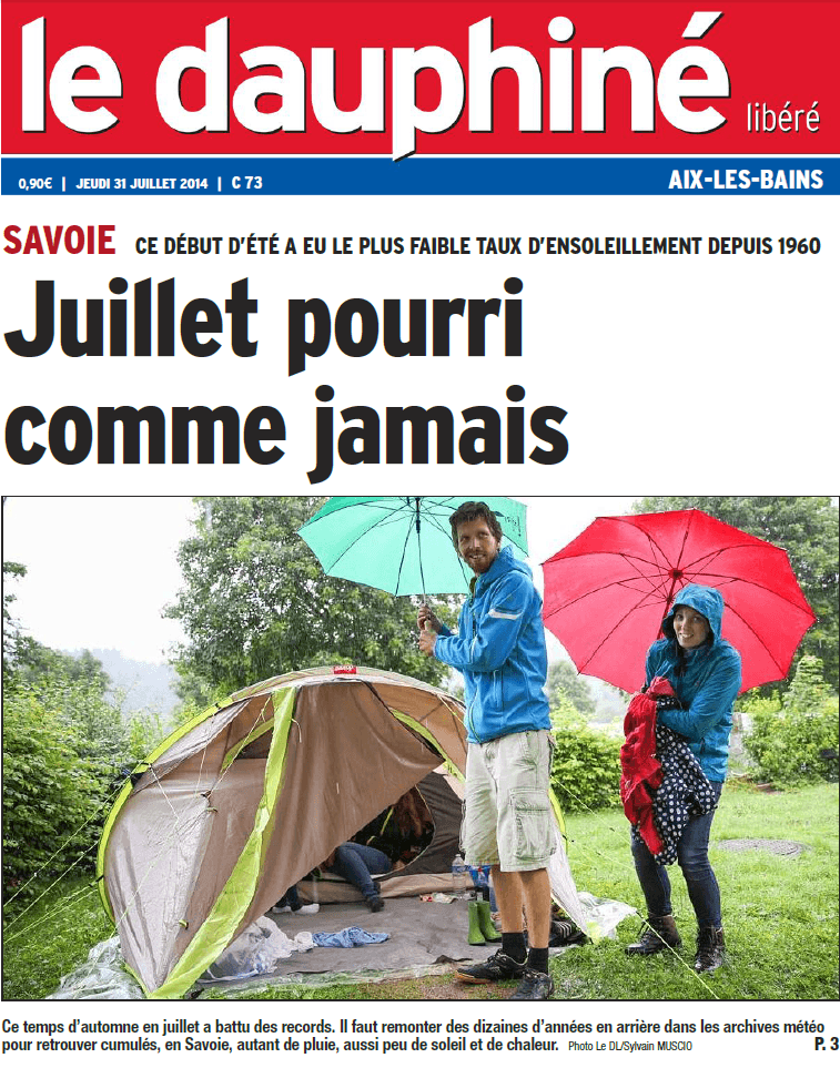 Image d'illustration pour Fortes pluies du Massif Central à l'Est - Inondations en Drôme, Isère et Savoie