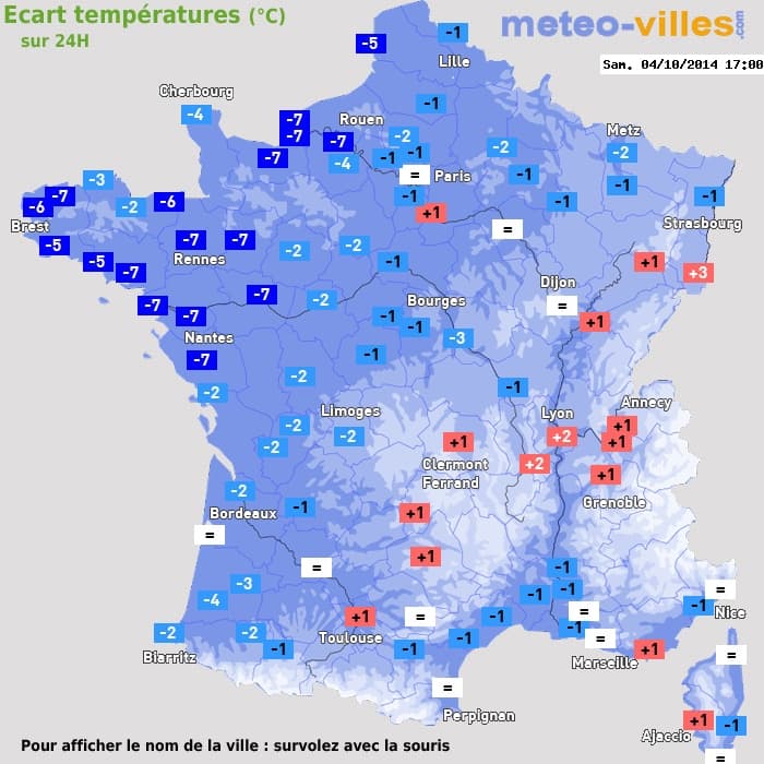 Image d'illustration pour Baisse des températures au passage de la perturbation