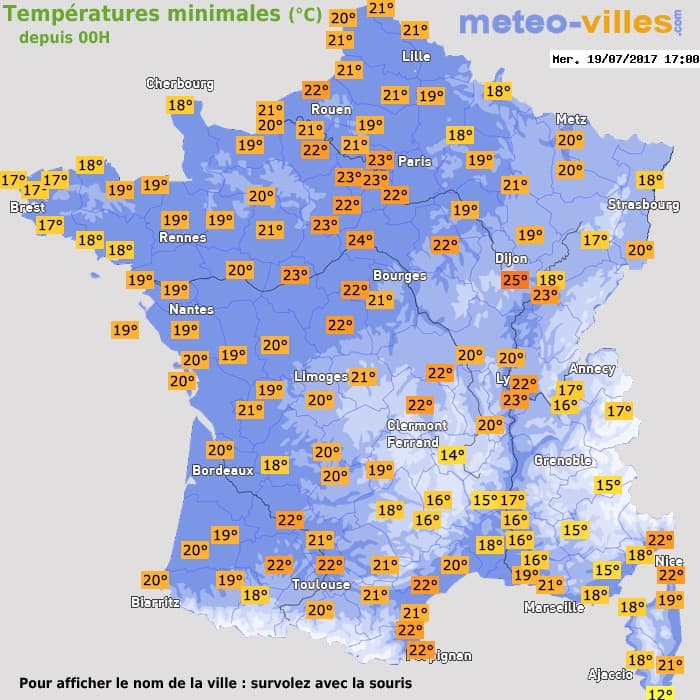 Image d'illustration pour Bilan de la vague de chaleur du 17 au 20 juillet 2017