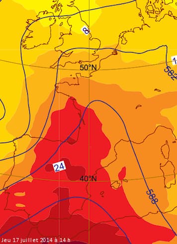 Image d'illustration pour Synthèse de l'épisode de forte chaleur du 17 au 19 juillet 