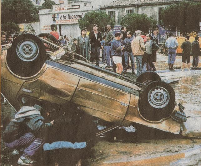 Image d'illustration pour Orage catastrophique à Nîmes le 3 octobre 1988
