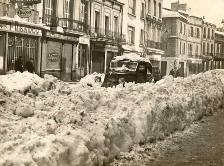 Image d'illustration pour Jusqu'à 80 cm de neige en février 1956 en Aquitaine