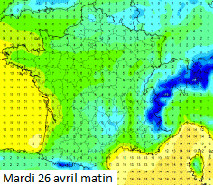 Image d'illustration pour Fraîcheur, vent, grésil et neige : vers une fin avril très médiocre