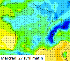 Image d'illustration pour Fraîcheur, vent, grésil et neige : vers une fin avril très médiocre