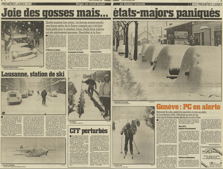 Image d'illustration pour Neige exceptionnelle près du Léman les 16 et 17 février 1985