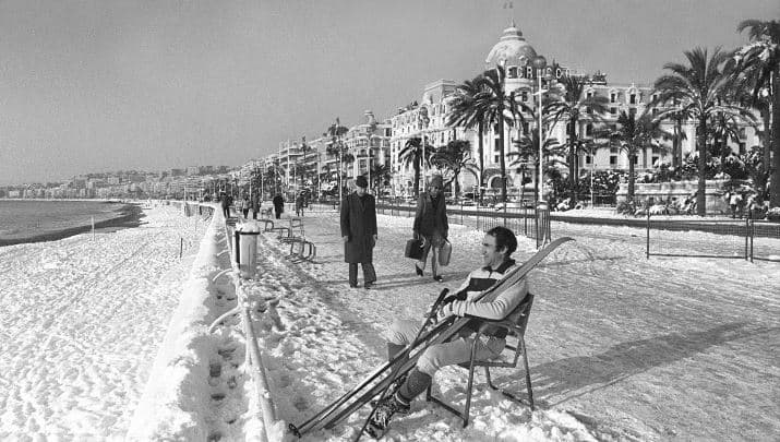 Image d'illustration pour Plus de 30 cm de neige sur la Côte d'Azur en janvier 1985