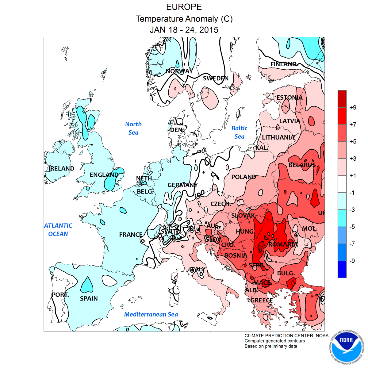 Image d'illustration pour Europe : baisse des températures à l'Ouest mais hausse à l'Est