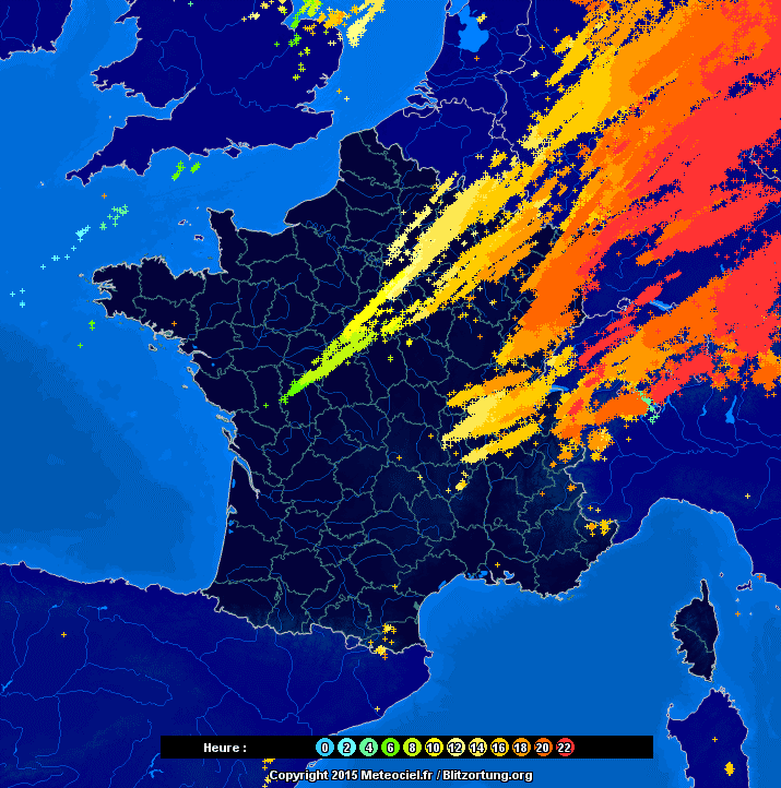 Image d'illustration pour Grêle, vent et foudre : violents orages après la canicule sur l'Est