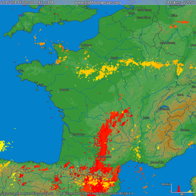Image d'illustration pour Grêle, foudre et forte pluie : bilan des orages du 16 au 19 avril