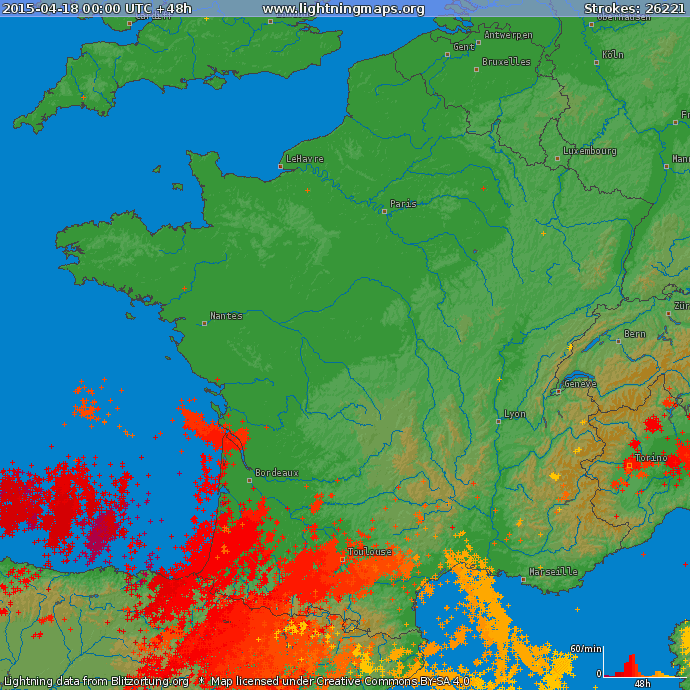 Image d'illustration pour Grêle, foudre et forte pluie : bilan des orages du 16 au 19 avril
