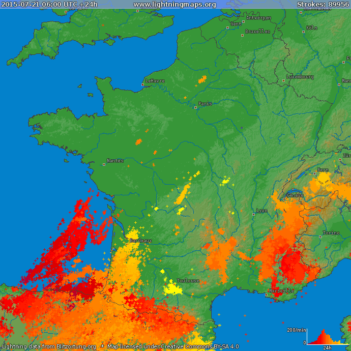 Image d'illustration pour Orage violent : foudre, grêle et coulées de boue après les fortes chaleurs