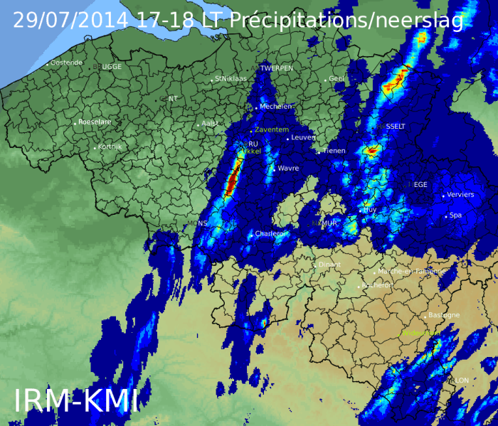 Image d'illustration pour Belgique : orage fort, fortes pluies, crue et inondation