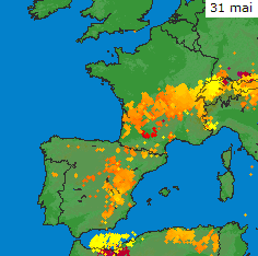 Image d'illustration pour Les orages de la fin mai se prolongent début juin