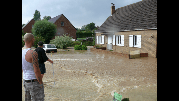 Image d'illustration pour Orage fort sur le Nord Pas de Calais et en Belgique - maisons inondées
