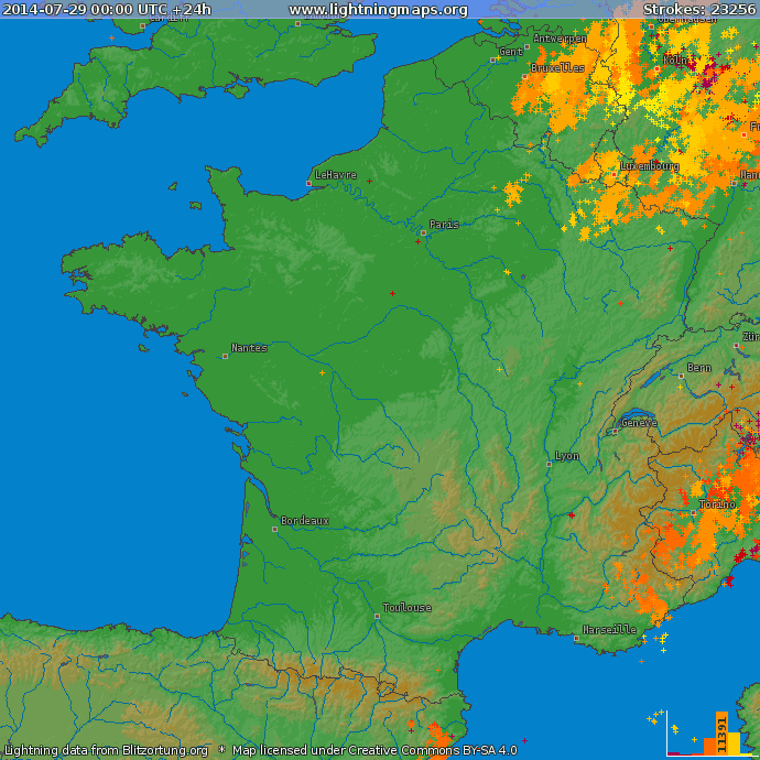 Image d'illustration pour Orage de grêle et foudre dans le Sud-Est (Alpes Maritimes et Haute Provence)