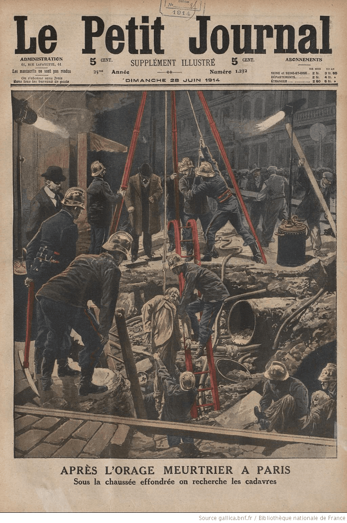 Image d'illustration pour Il y a 100 ans : un terrible orage sur Paris le 15 juin 1914