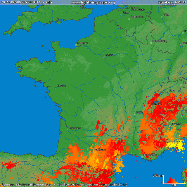 Image d'illustration pour Forts orages au Sud des Pyrénées au Languedoc Roussillon
