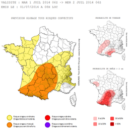 Image d'illustration pour Orage fort en Aquitaine - Grêle et rafales sur le Béarn