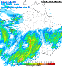 Image d'illustration pour Orage fort en Aquitaine - Grêle et rafales sur le Béarn