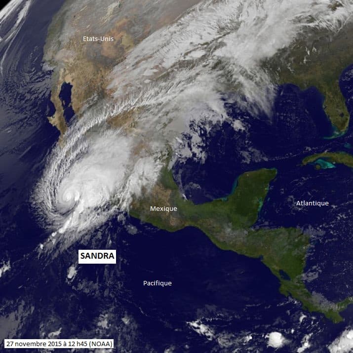 Image d'illustration pour L'ouragan Sandra établit un record sur le Pacifique soumis à El Nino