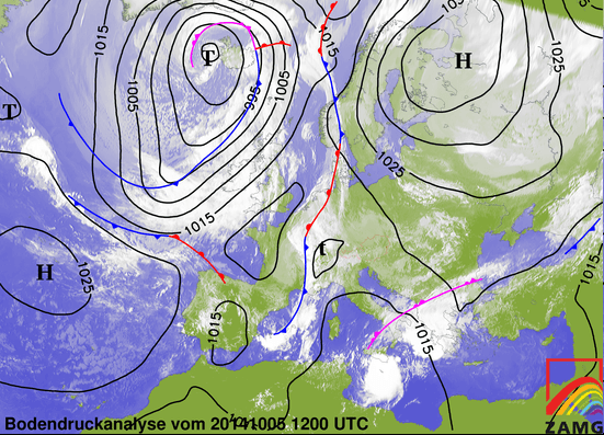 Image d'illustration pour Baisse des températures au passage de la perturbation