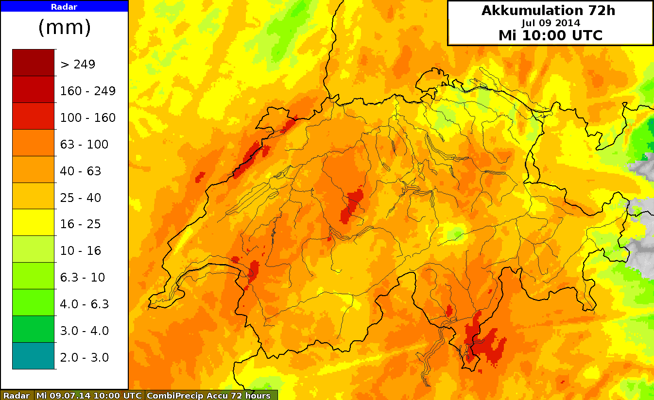 Image d'illustration pour Fortes pluies sur le Massif Central, le Centre-Est (Isère, Savoie) et la Suisse