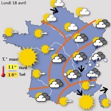 Image d'illustration pour Orages et pluie abondante durant le week-end des 16 & 17 avril