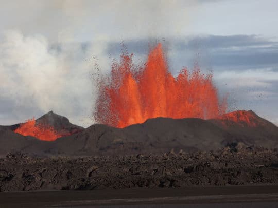 Image d'illustration pour Pollution en France et Benelux - Volcans Bardarbunga et Holuhraun en Islande
