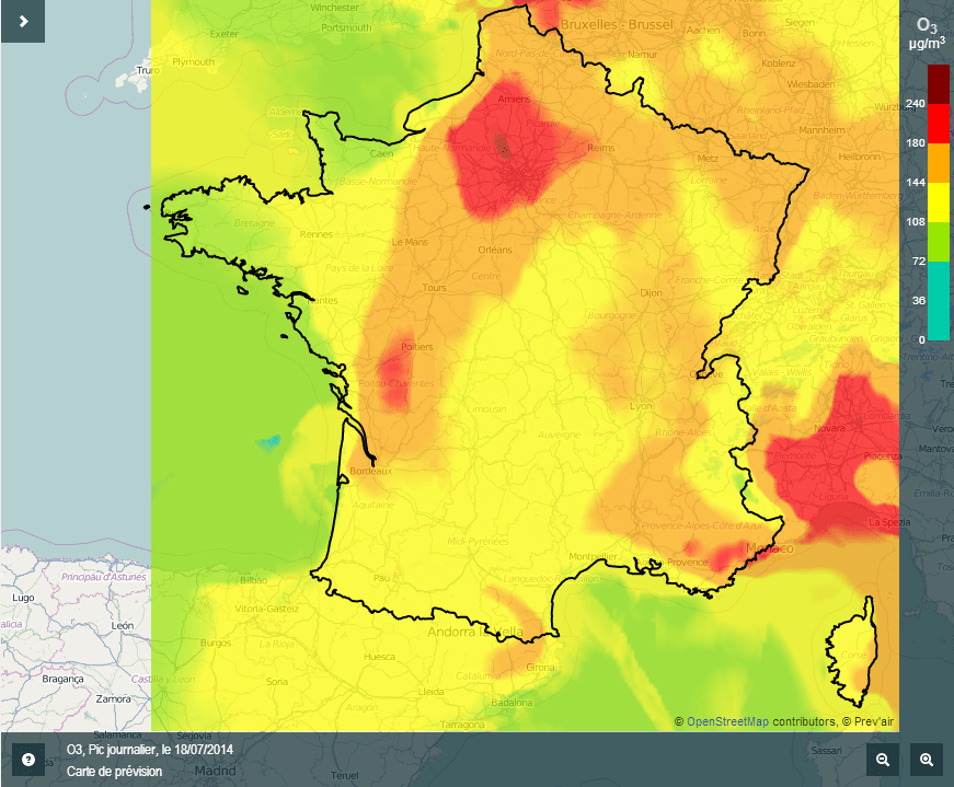 Image d'illustration pour Pollution atmosphérique à l'ozone sur Paris et l'Ile de France