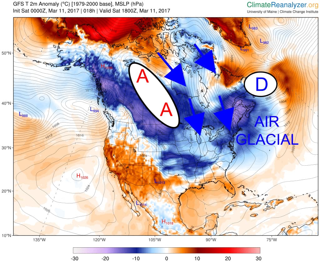Image d'illustration pour Vague de froid tardive au Canada et Etats-Unis 