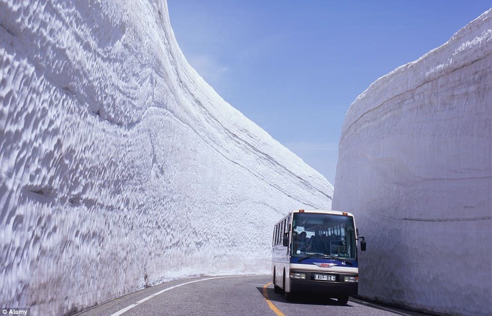 Image d'illustration pour Murs de neige sur la route Tateyama Kurobe au Japon