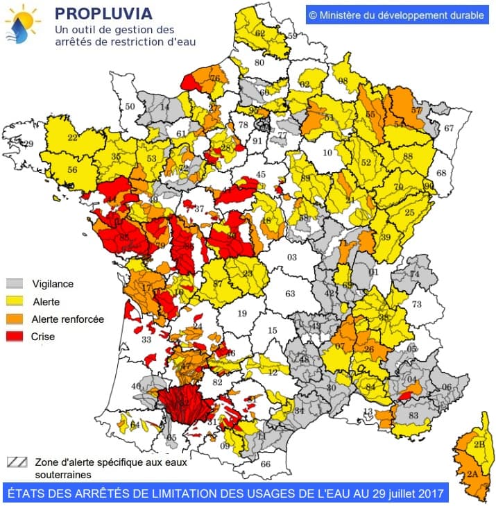 Image d'illustration pour Arrêtés sécheresse sur les trois quarts de la France