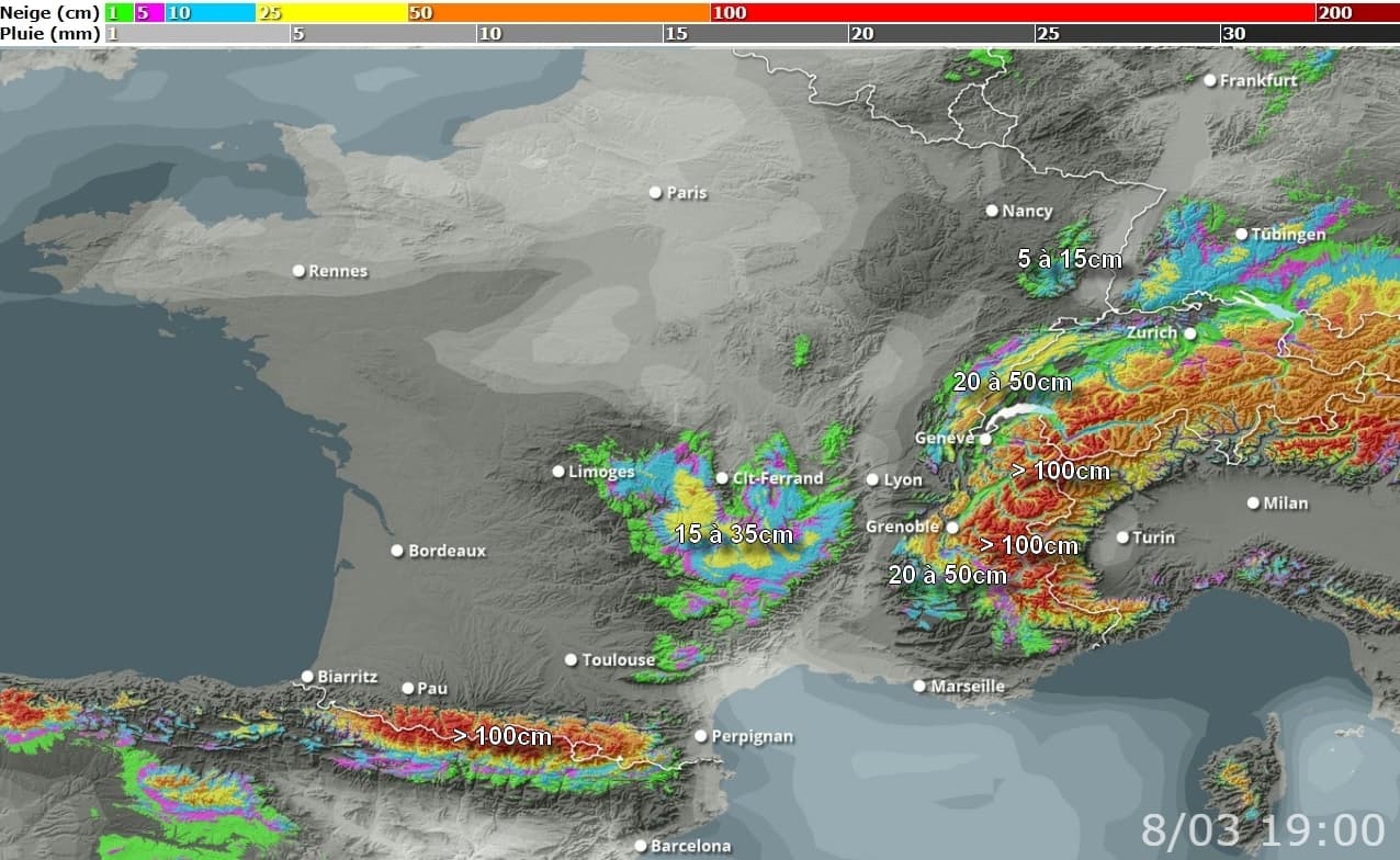 Image d'illustration pour Enneigement en montagne : Retour de conditions hivernales sur les massifs