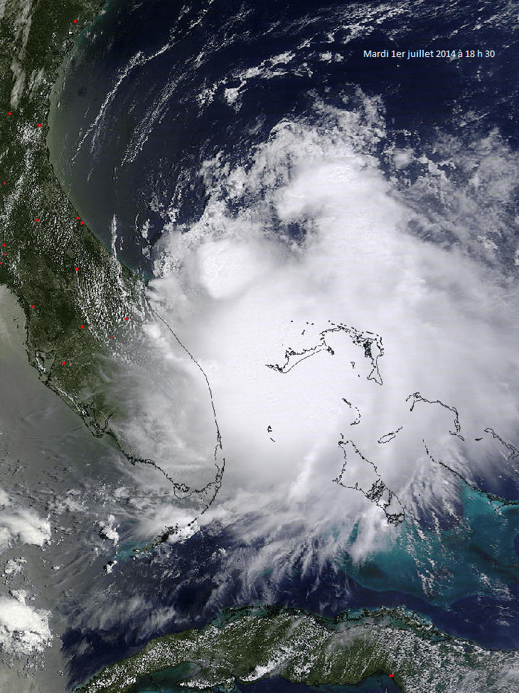Image d'illustration pour Cyclone : tempête tropicale puis ouragan Arthur sur l'Atlantique