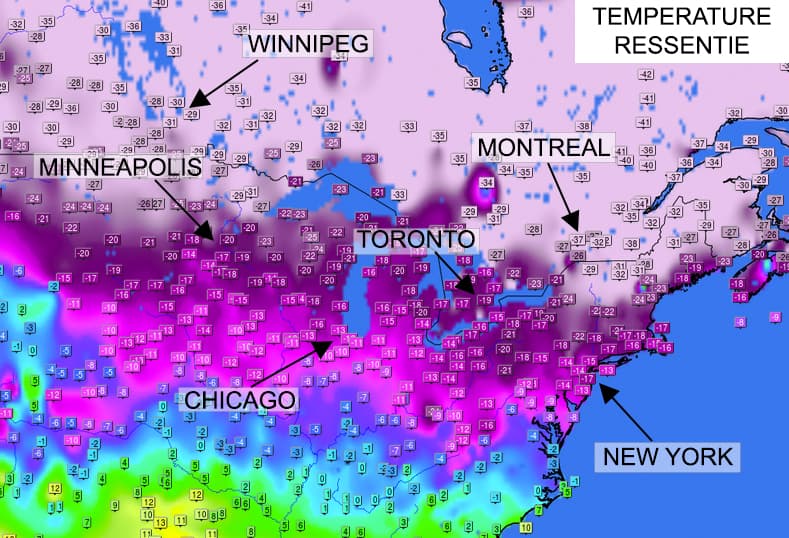 Image d'illustration pour Vague de froid tardive au Canada et Etats-Unis 