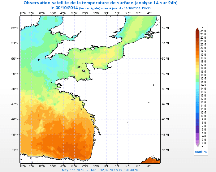 Image d'illustration pour Température de l'eau très élevée près des côtes françaises