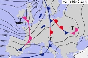 Image d'illustration pour Bilan des tempêtes Kurt, Leiv et Marcel début février