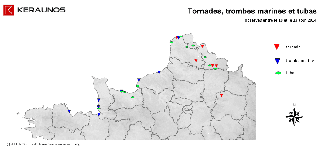 Image d'illustration pour Tornade à Wambrechies dans le Nord - Trombe au large du Calvados - Tubas