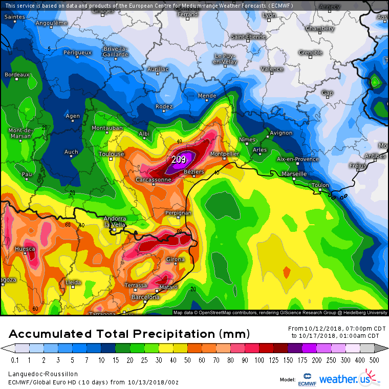 Image d'illustration pour Fortes pluies : nouvel épisode entre Languedoc et Roussillon 