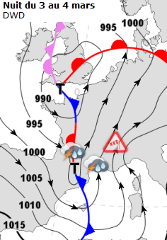 Image d'illustration pour Vigilance : vent, orage et neige au Sud vendredi et samedi