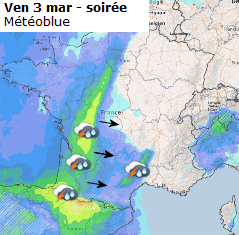 Image d'illustration pour Vigilance : vent, orage et neige au Sud vendredi et samedi