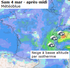 Image d'illustration pour Vigilance : vent, orage et neige au Sud vendredi et samedi
