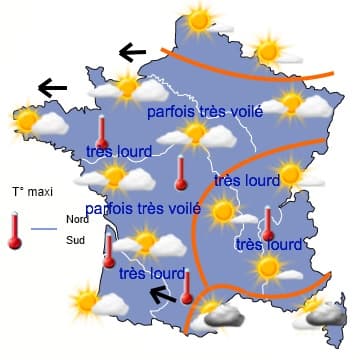 Arrivée des orages par l'ouest