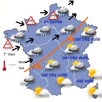 Beaucoup de pluie et de vent jusqu'à mardi